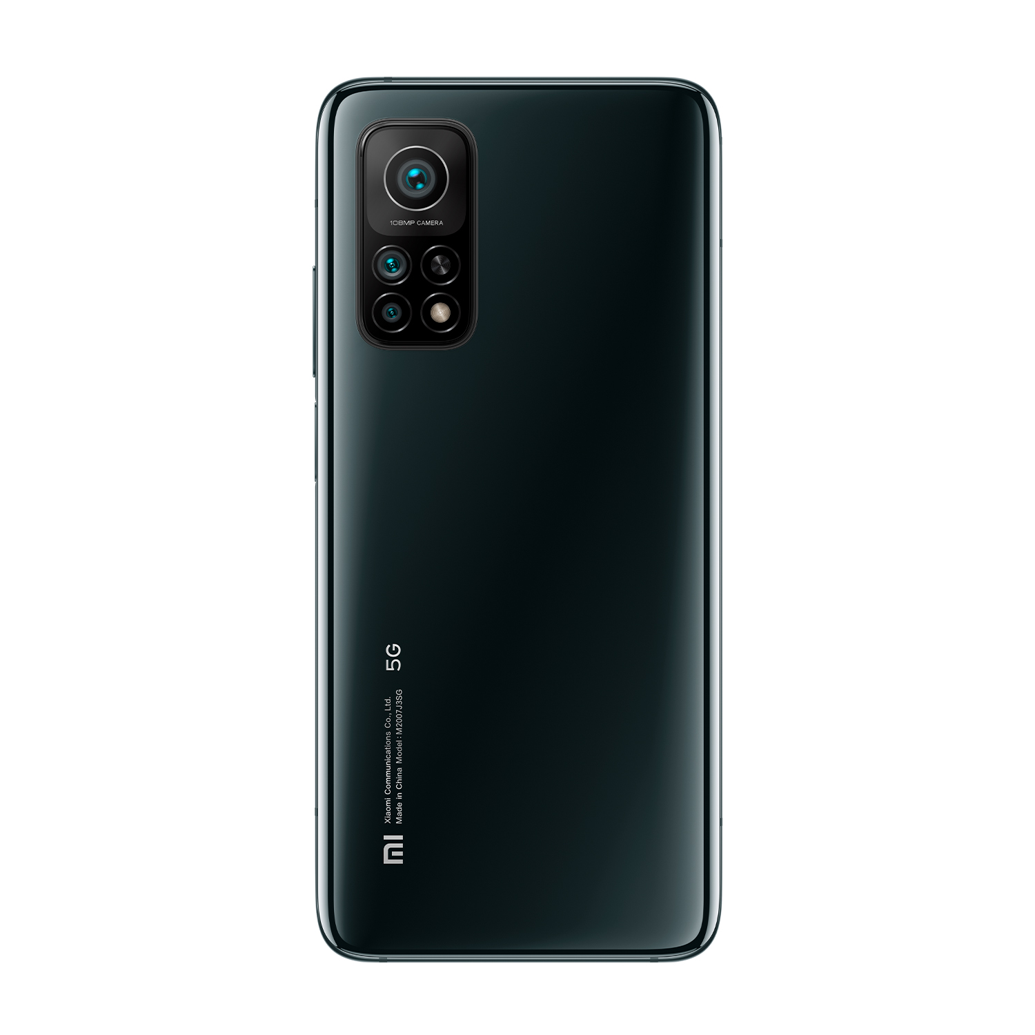 La parte trasera de un teléfono con cámara y logo de Xiaomi.