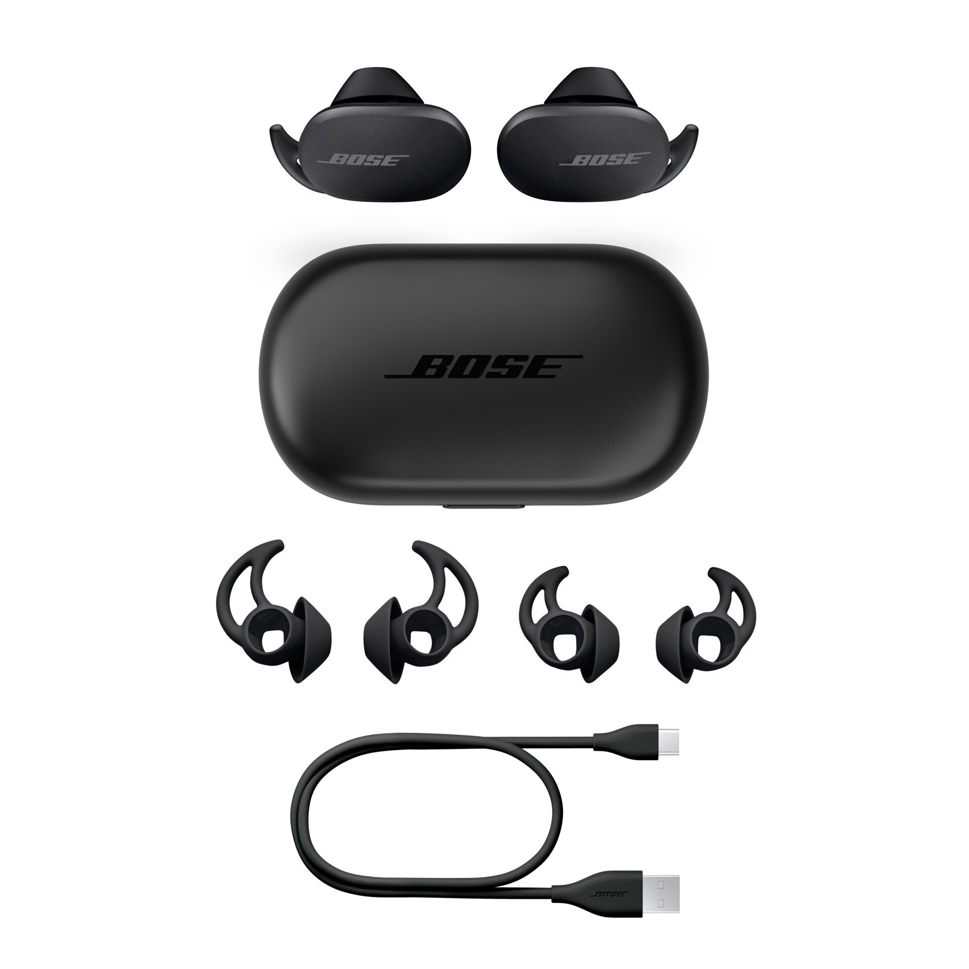 Bose Quietcomfort Noise cancelling earbuds auriculares realmente bluetooth triple black de ruido efectiva true wireless negro quitecomfort 6h ipx4 control boton b8312620010 bt ml est.carga