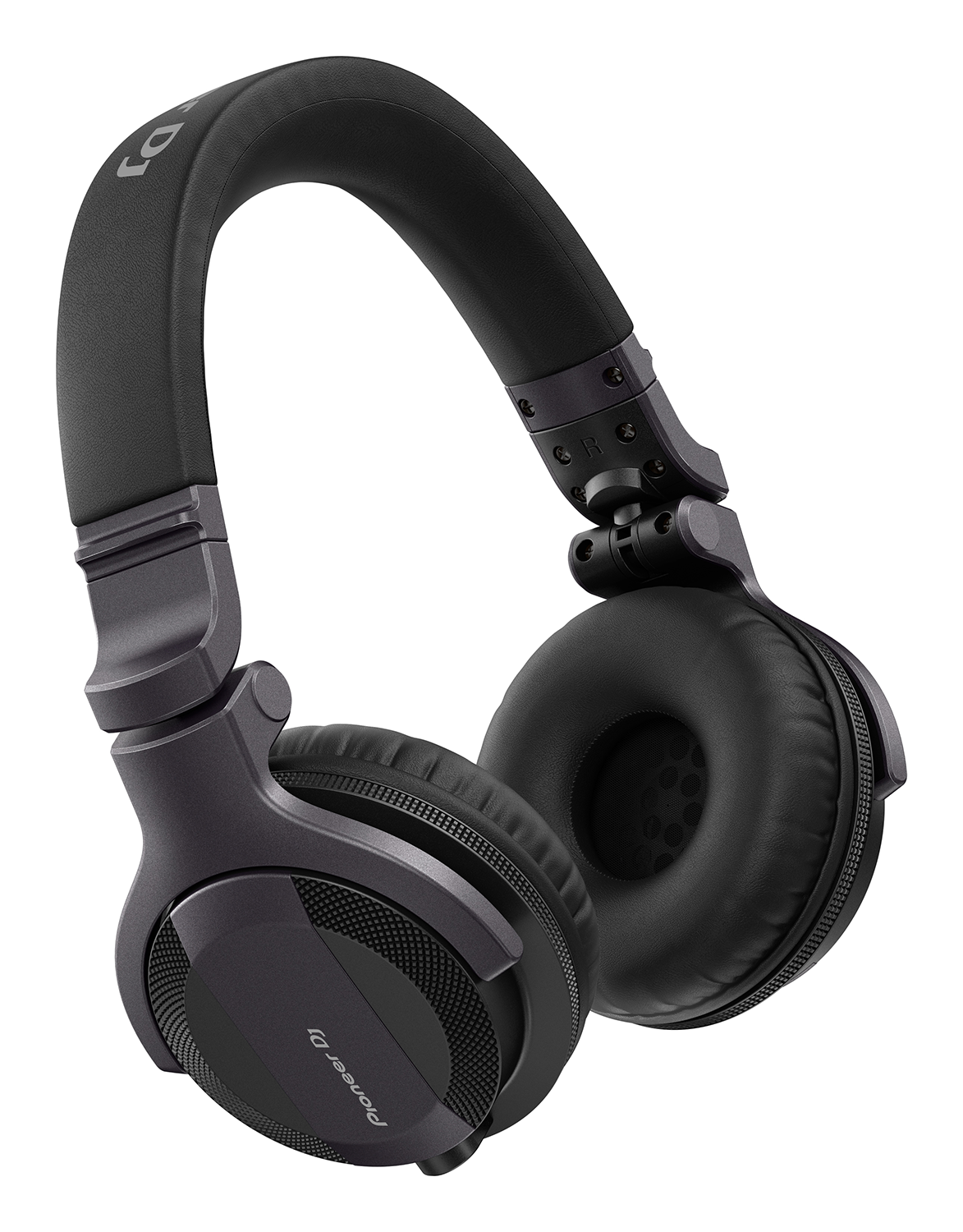 Black headphones with the Pioneer dj logo.