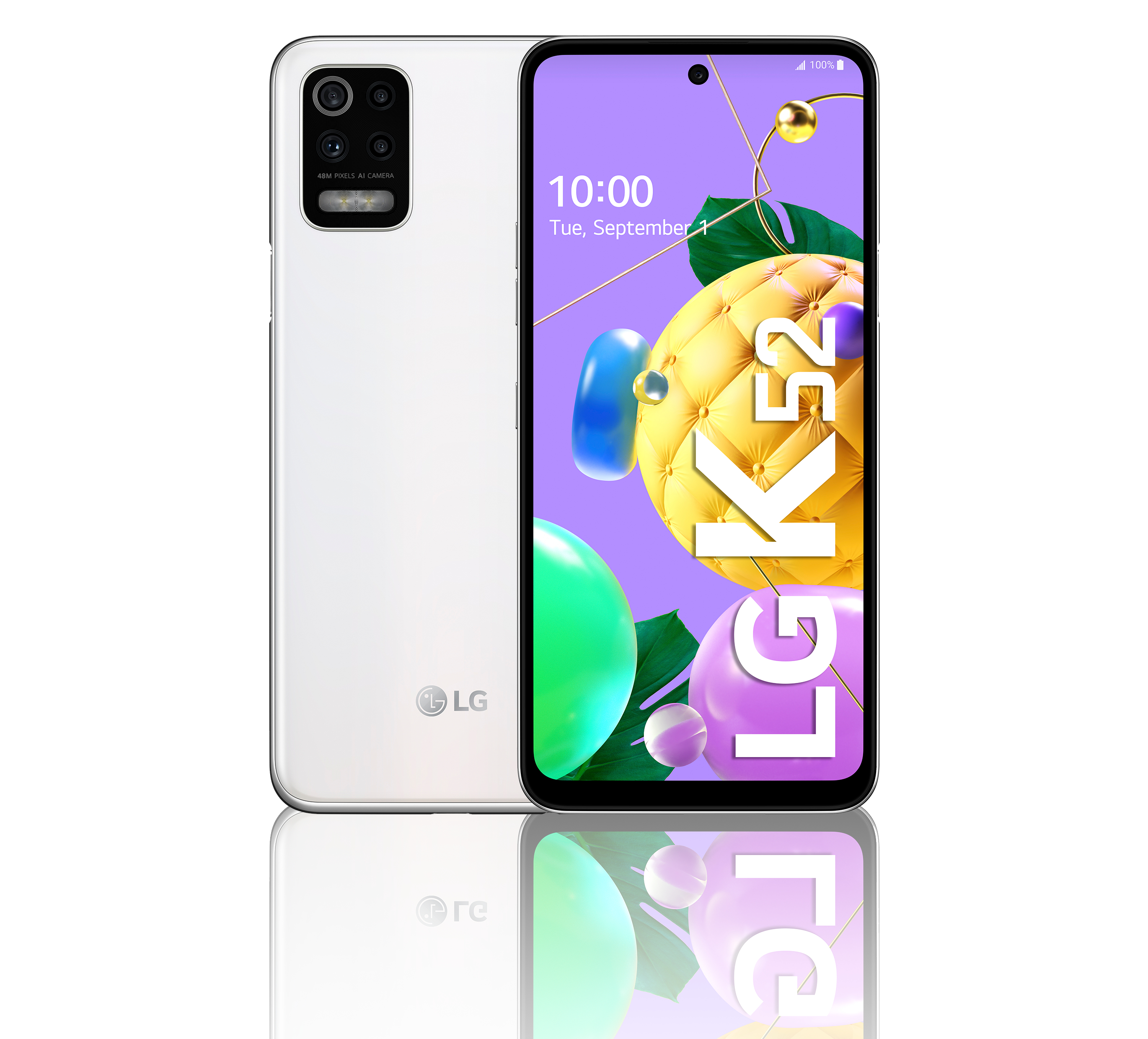 LG K52 64 GB Weiß Dual SIM