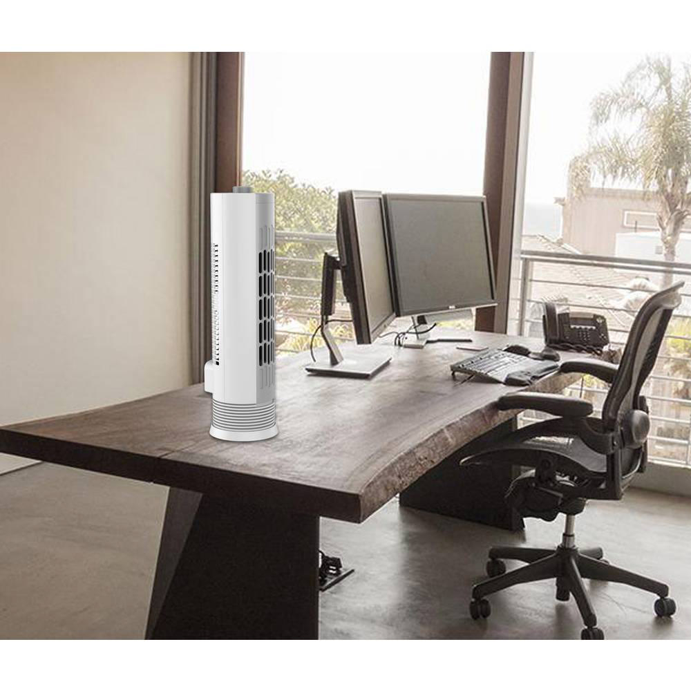 SHE SHE39TU2001  Turmventilator Weiß/Silber (25 Watt)