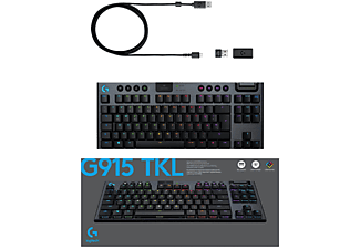 LOGITECH G915 TKL , Gaming Tastatur, Mechanisch, kabellos, Graphit