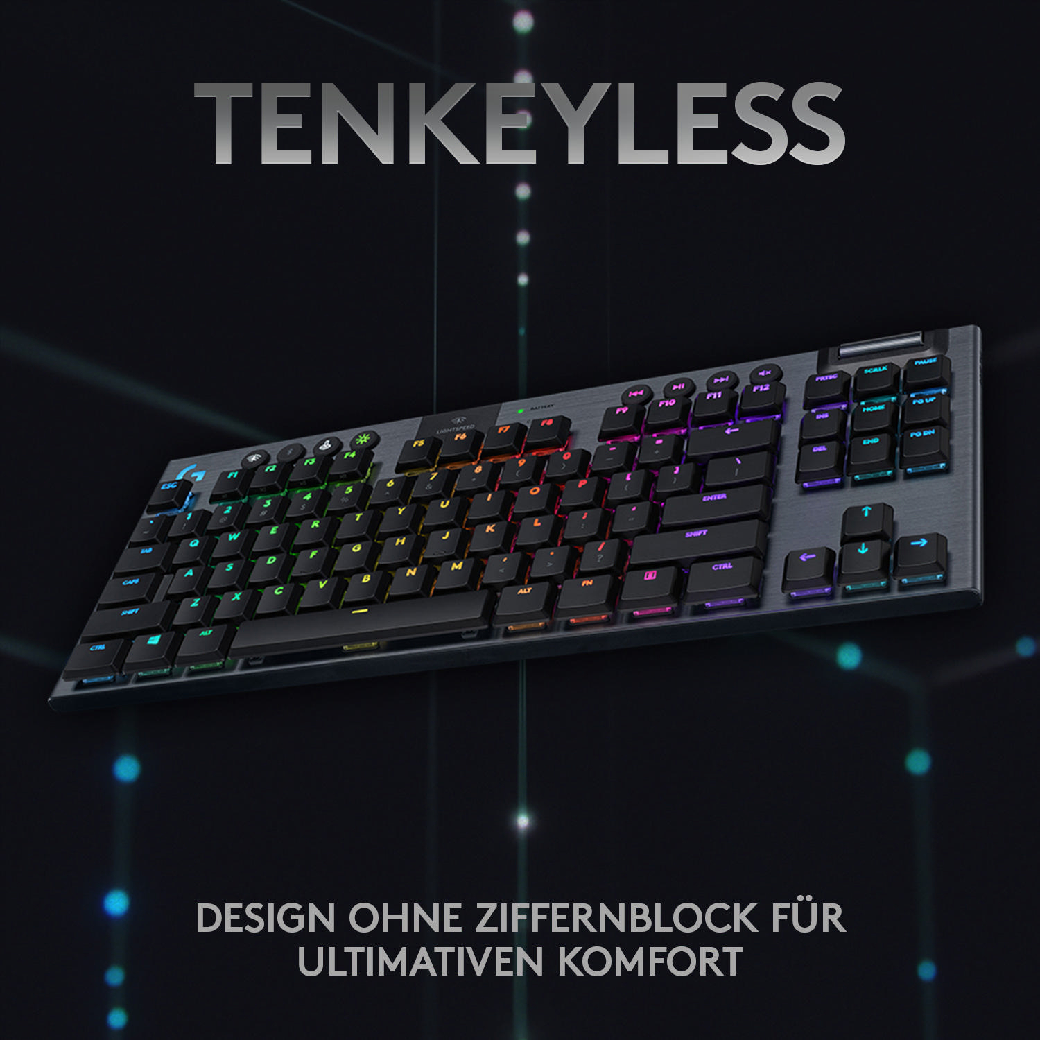 LOGITECH G915 TKL , Gaming Tastatur, Mechanisch, kabellos, Graphit