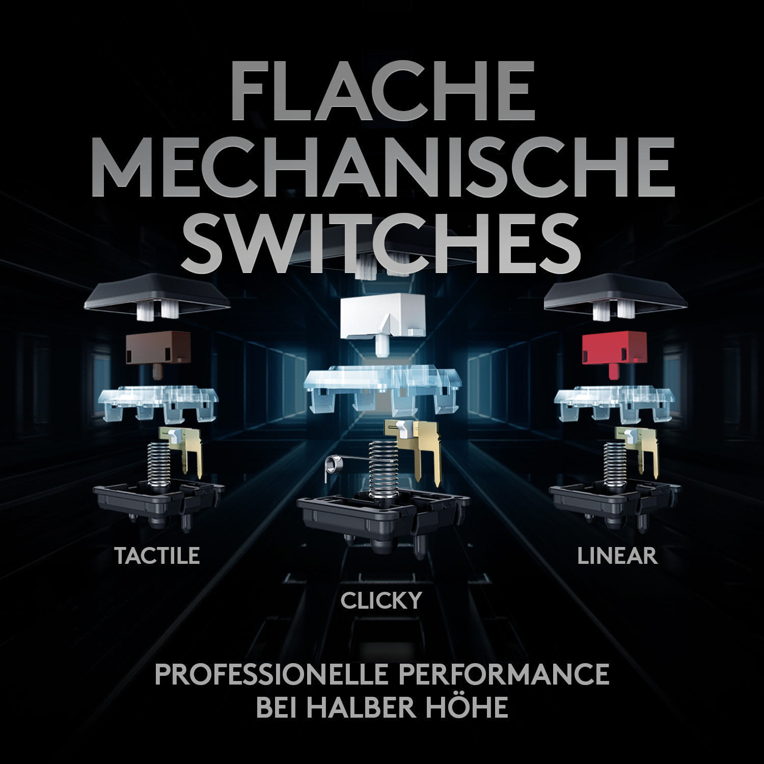 LOGITECH G915 TKL , Gaming Tastatur, Mechanisch, kabellos, Graphit