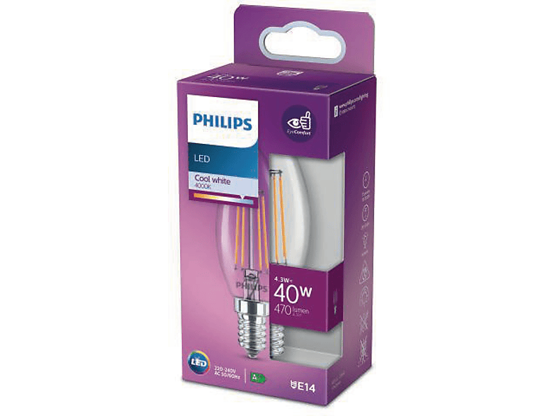 PHILIPS LEDclassic Lampe ersetzt 40W LED kaltweiß