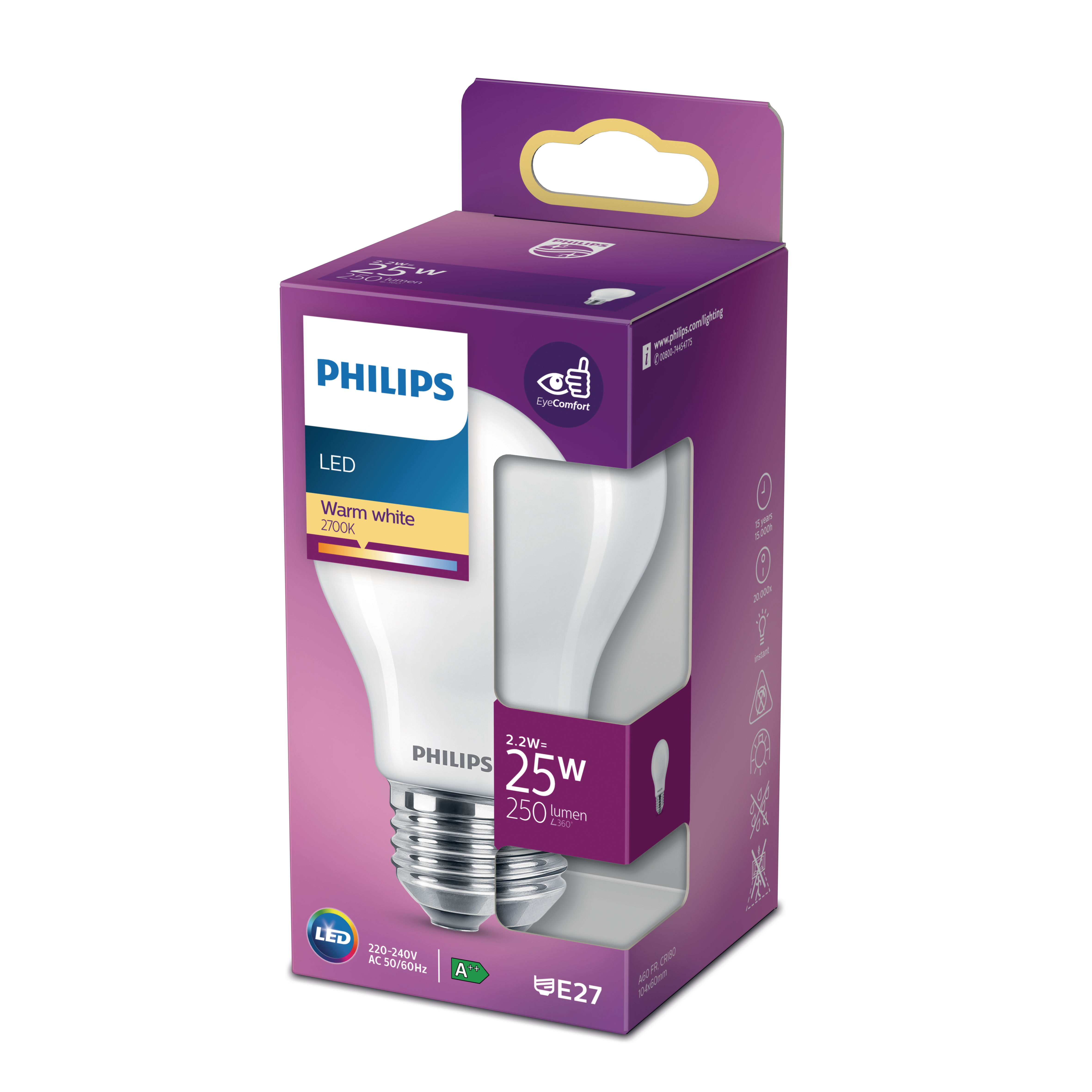 LED LEDclassic PHILIPS 25W ersetzt Lampe warmweiß Lampe