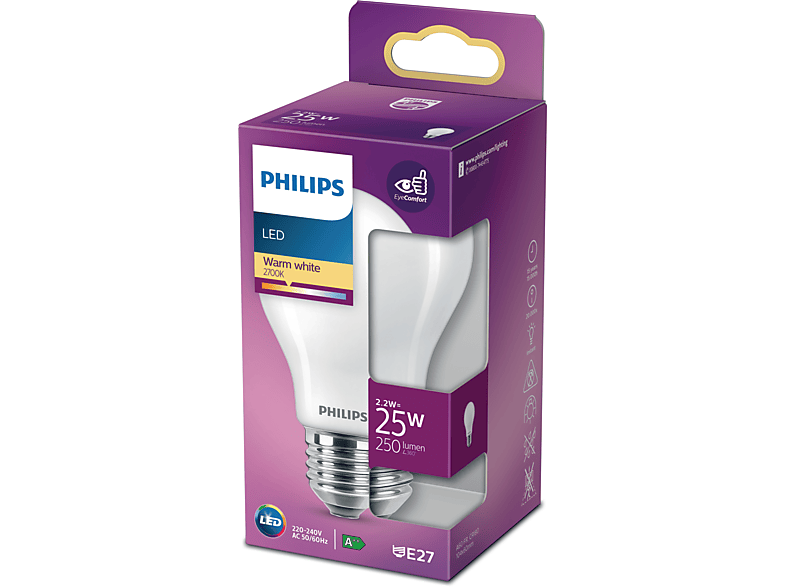 Philips Glühlampe LED Classic 25W E27 WW A60 FR ND SRT4; LED Leuchtmittel