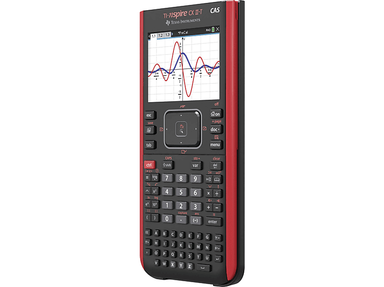 TEXAS Taschenrechner Instruments TI-Nspire CX (II-T) CAS (D/I/E) Schwarz/Rot; Grafikrechner — Foto 2 von 2
