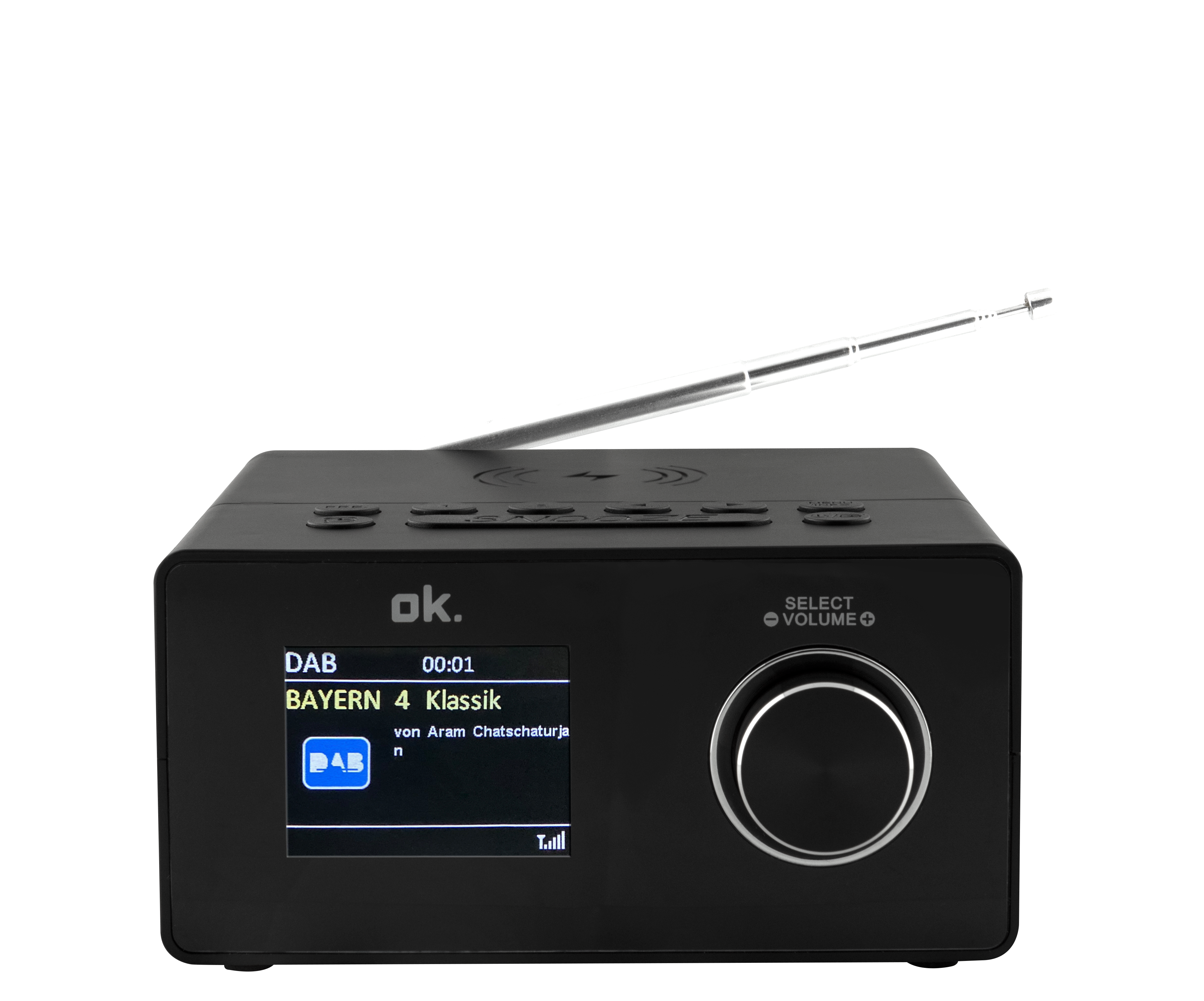 530-B OCR OK. Bluetooth, FM, Schwarz Radiowecker, DAB+,