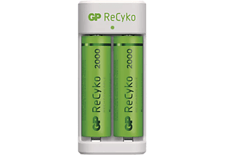 GP ReCyko Eco E211 akkumulátortöltő + 2xAA 2000mAh ReCyko előtöltött akkumulátor (B51214)