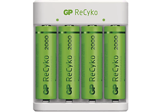 GP ReCyko Eco E411 Akuumulátortöltő + 4xAA 2000mAh ReCyko előtöltött akkumulátor (B51414)
