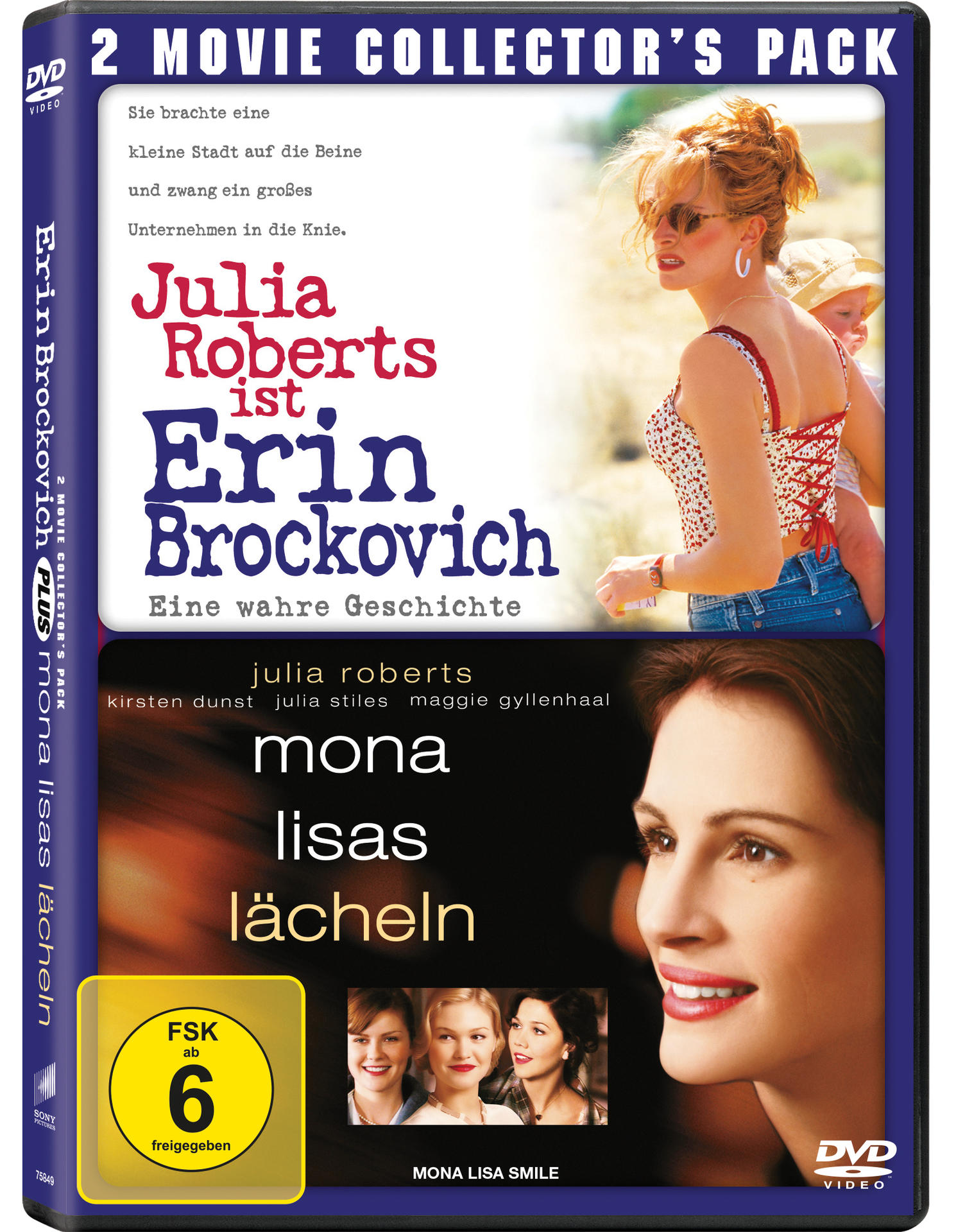 DVD-Cover. Julia Roberts hält ein Baby. Der Titel ist Erin Brockovich.