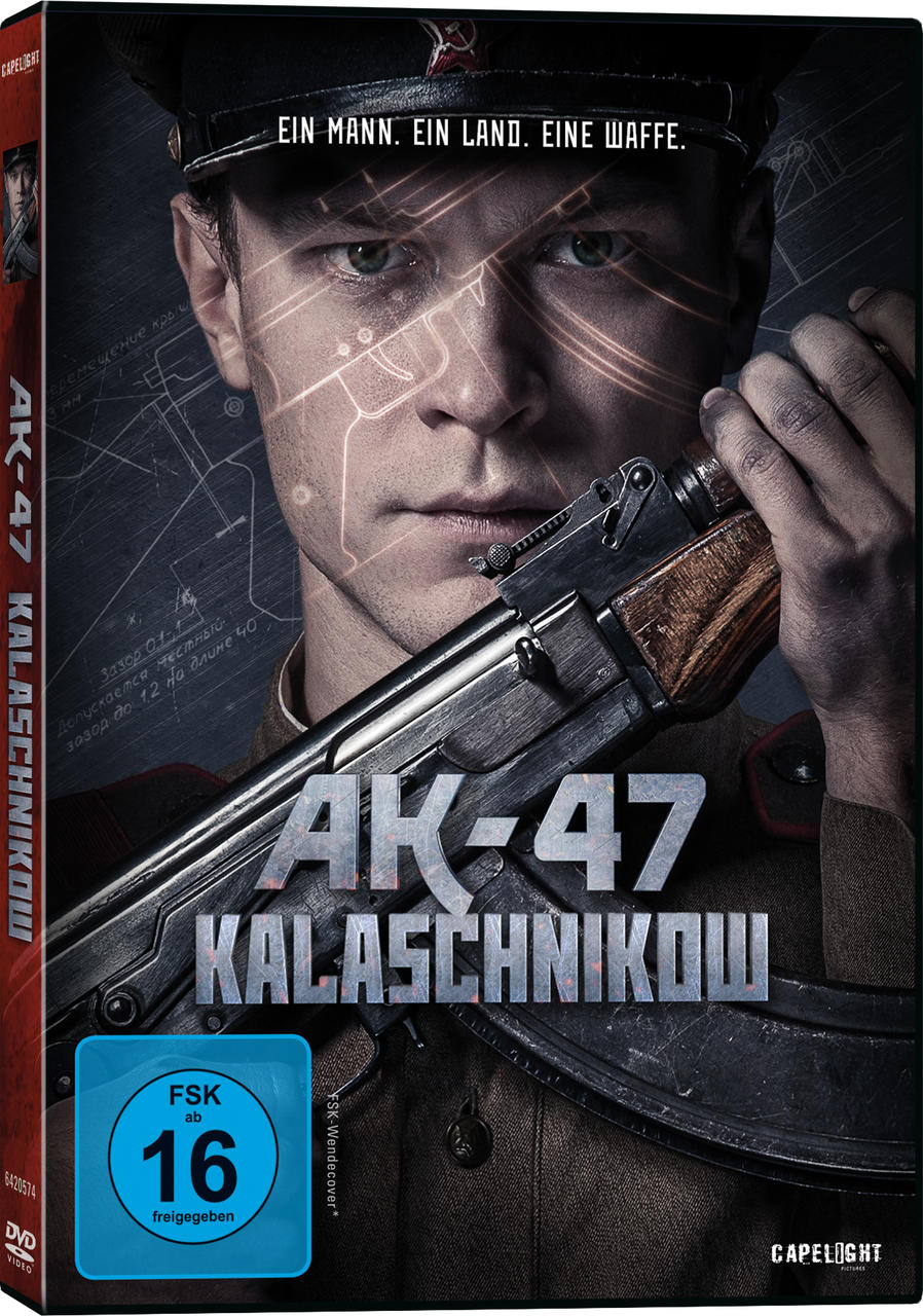 DVD-Cover. Mann hält Gewehr. Titel ist AK-47 Kalaschnikow.