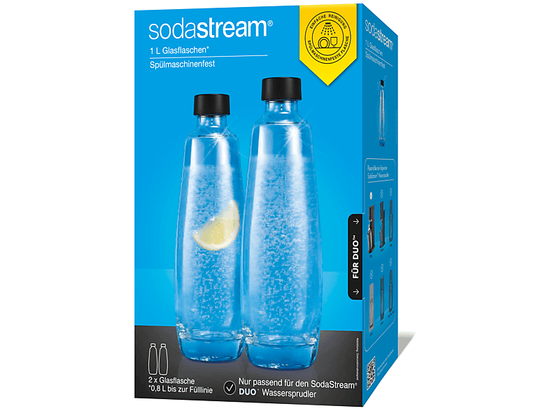 Sodastream Glaskaraffe Duo (1l, 2er-Pack, nur für Duo-Wassersprudler) — Foto 2 von 2