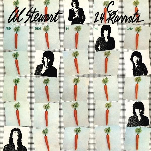 Albumcover mit Al Stewart und 24 Karotten, Fotos des Künstlers und Karotten.