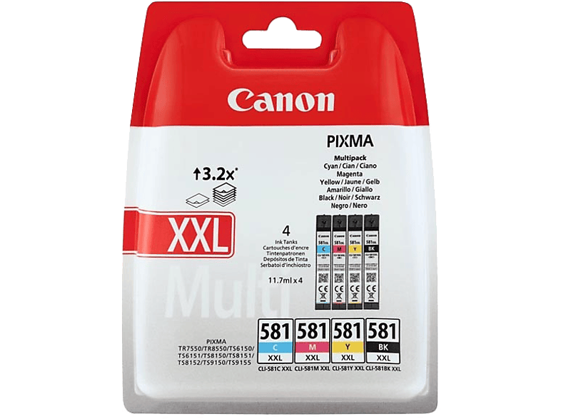 CANON CLI-581XXL Multipack Bk/C/M/Y tintapatron