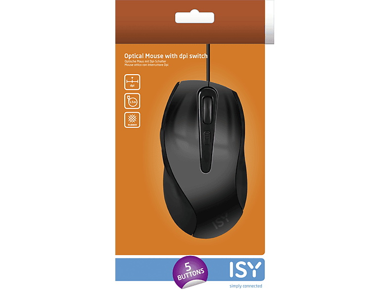 Thumbnail - ISY ICM-3100 Maus, Schwarz