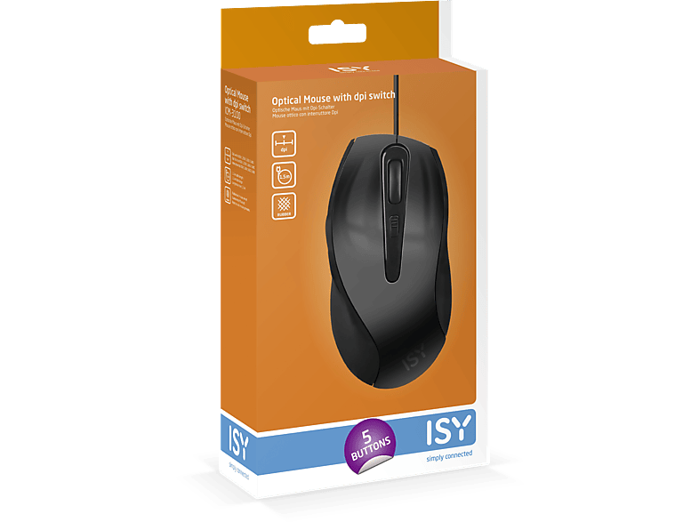 Thumbnail - ISY ICM-3100 Maus, Schwarz