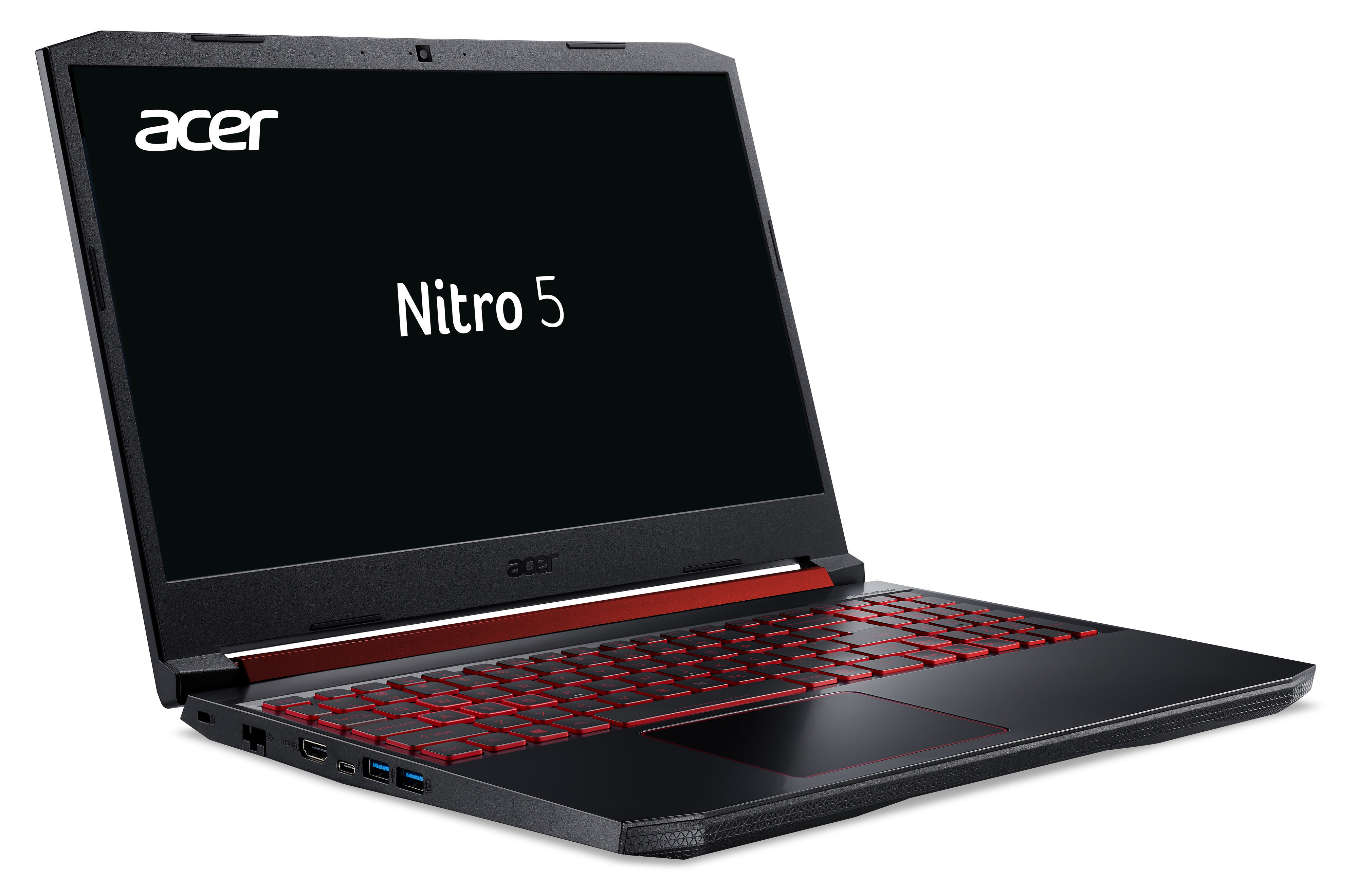 i5 ACER 2060, (AN515-54-55UY) Gaming 15,6 Tastaturbeleuchtung, SSD, 8 & RTX Hz GB GeForce Core™ Rote Display 120 GB Intel® Notebook 512 5 Zoll RAM, mit Prozessor, Display, Schwarz/Rot Nitro