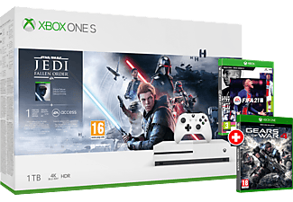 MICROSOFT Xbox One S 1TB + Star Wars Jedi: Fallen Order Deluxe Edition + Gears Of War 4 + FIFA 21