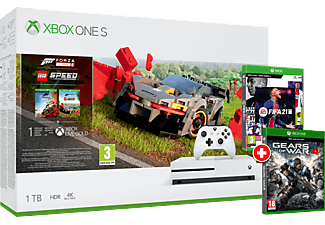 MICROSOFT Xbox One S 1TB + Forza Horizon 4: LEGO Speed Champions + Gears Of War 4 + FIFA 21