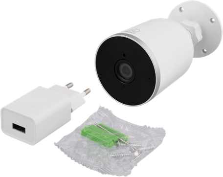 DELTACO  SH-IPC04 2MP IP65 biztonsági kamera, kültéri, 1080p, WIFI, kétirányú hang és mozgásérzékelő, Tuya