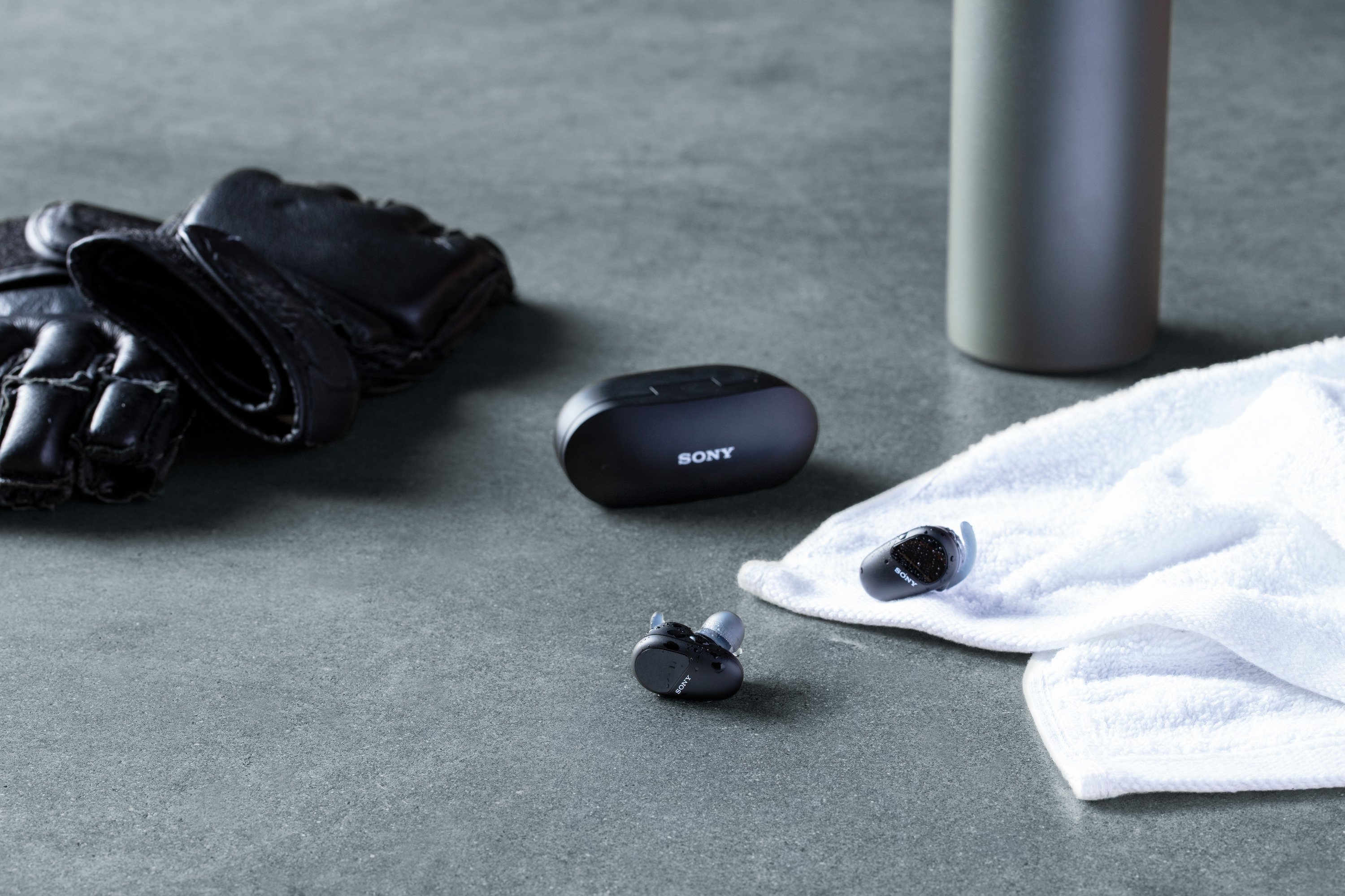 SONY WF-SP800N Zwart In-ear Volledig draadloze oordopjes Zwart
