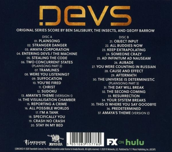 Ben Salisbury, The Insects, Geoff Barrow - Devs (Original Series Soundtrack)  - (CD)
