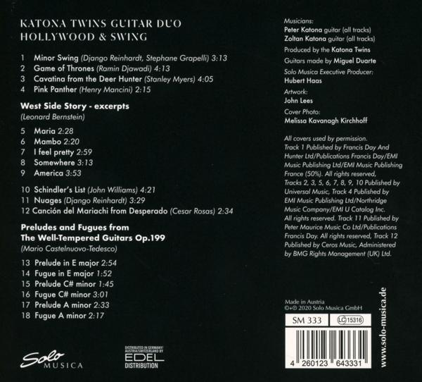 CD-Albumcover mit Text und Titelliste. Weißer Text auf dunklem Hintergrund.