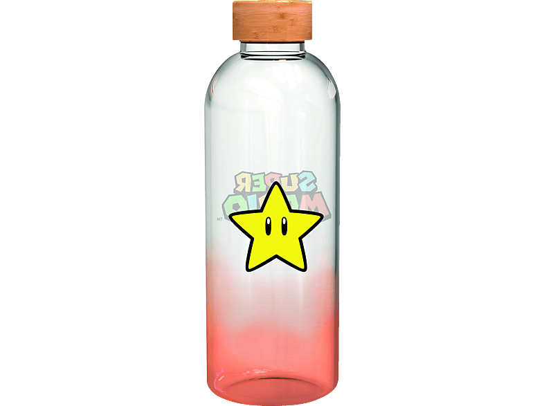 Mario Glasflasche Super Stern STOR Glasflasche