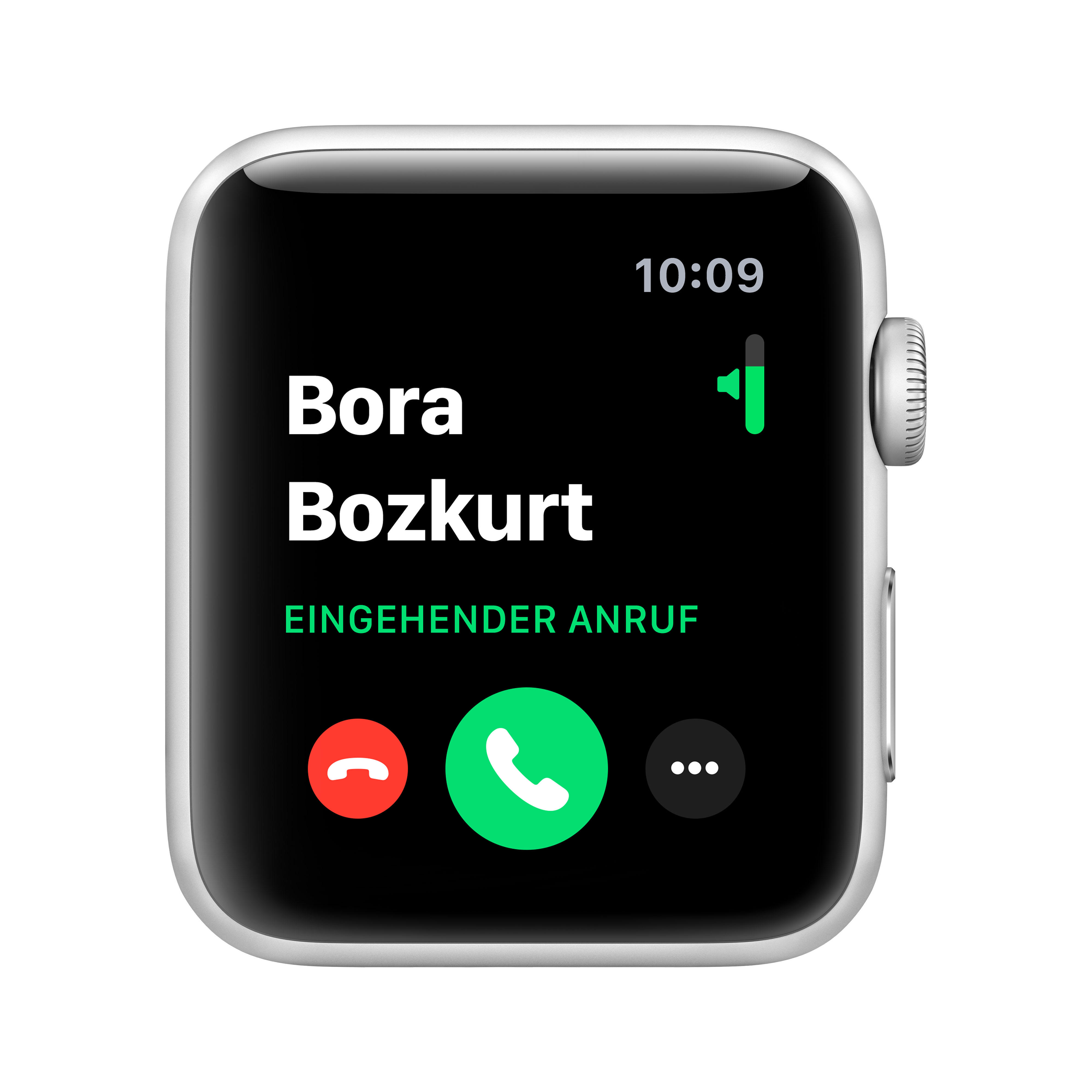 APPLE Watch Series 3 42 mm Smartwatch Aluminium Kunststoff, 140-210 mm, Armband: Weiß / Gehäuse: Silber