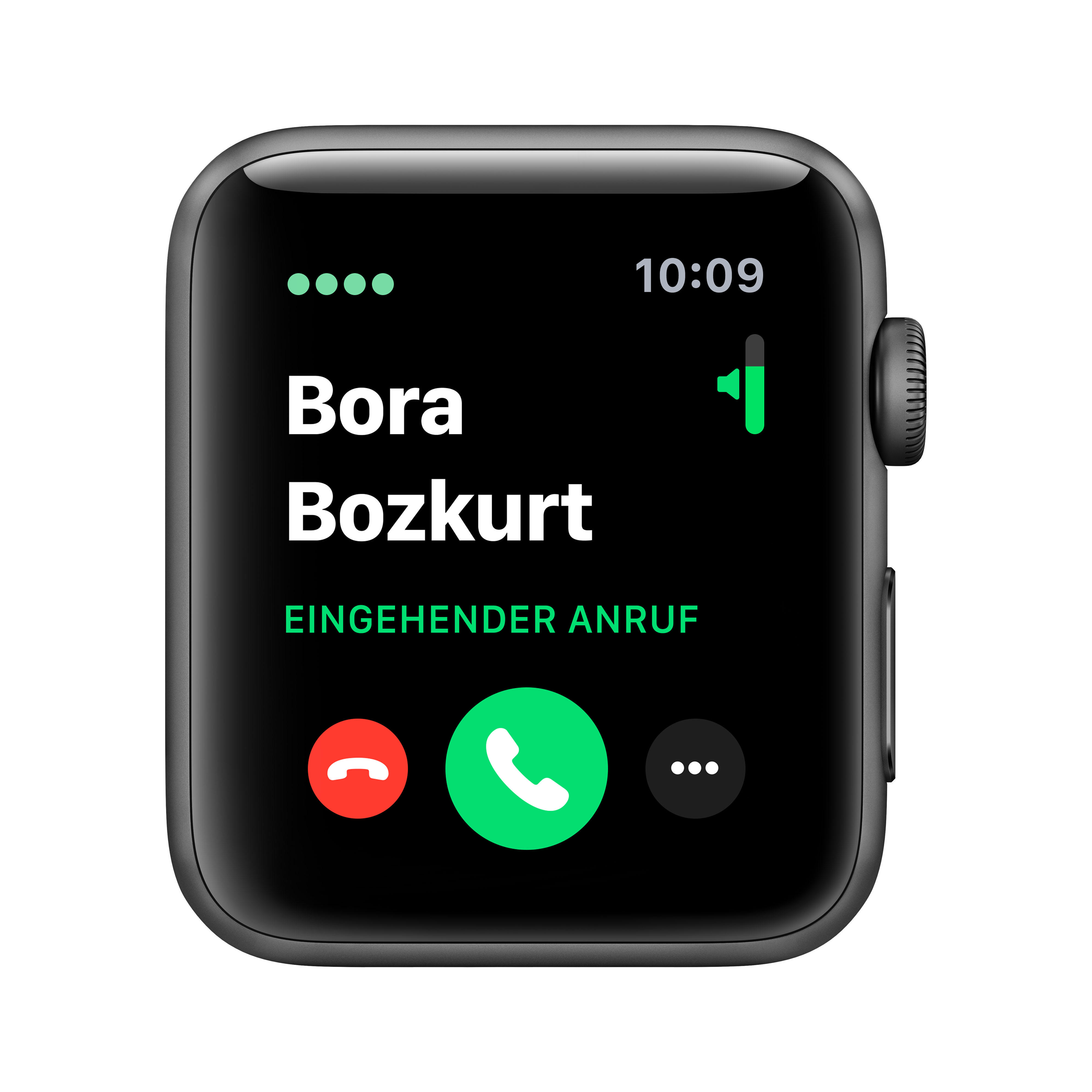 APPLE Watch Series 3 (GPS + Cellular) 42 mm Smartwatch Aluminium Kunststoff, 140-210 mm, Armband: Schwarz / Gehäuse: Dunkelgrau