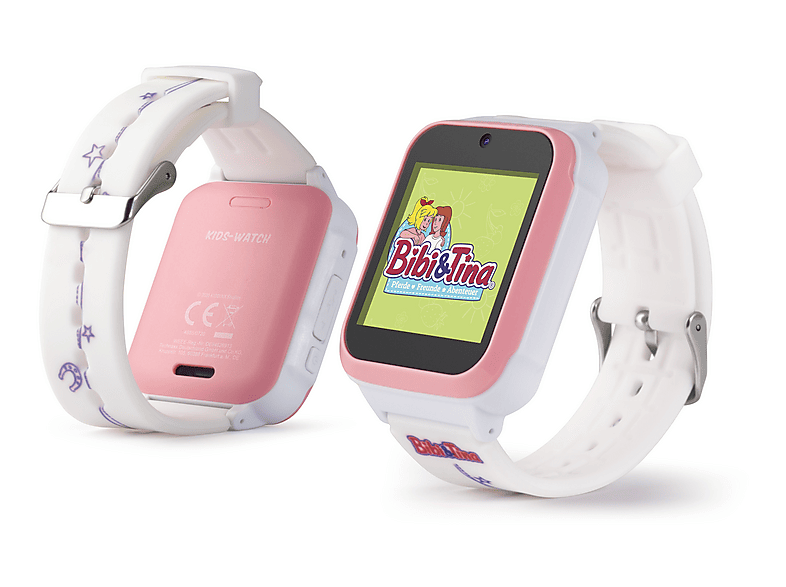 TECHNAXX Bibi&Tina Kinderuhr Silikon, 220 mm, Weiß/Rosa