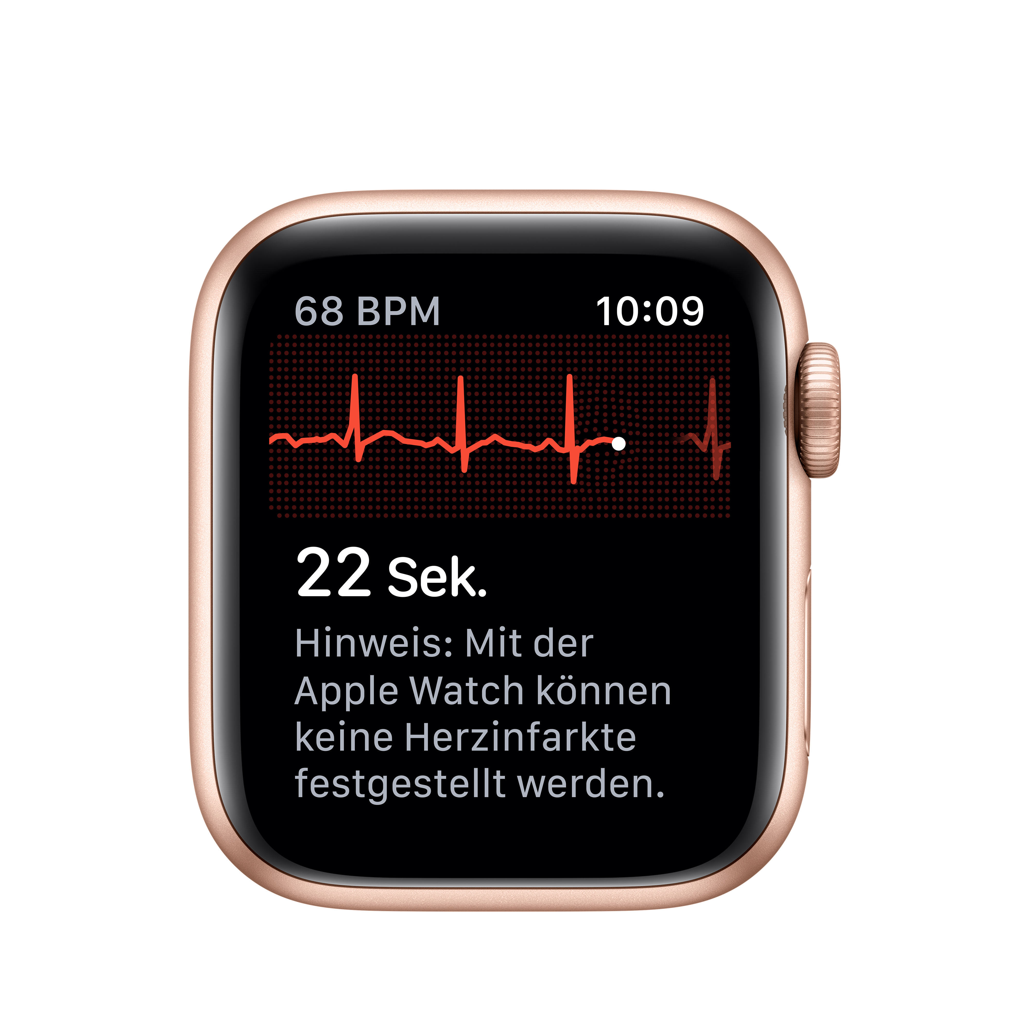 APPLE Watch Series 5 (GPS + Cellular) 40mm Smartwatch Aluminium Fluorelastomer, 130 - 200 mm, Armband: Sandrosa, Gehäuse: Gold