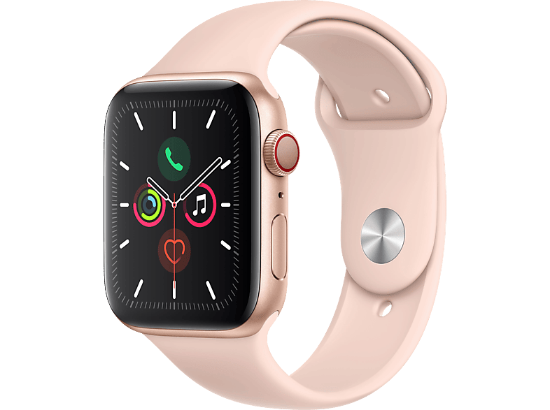 Fluorelastomer, 200 - , Watch Sandrosa, Aluminium Gold + Smartwatch mm (GPS Gehäuse: APPLE Series 140 44mm Cellular) Armband: 5