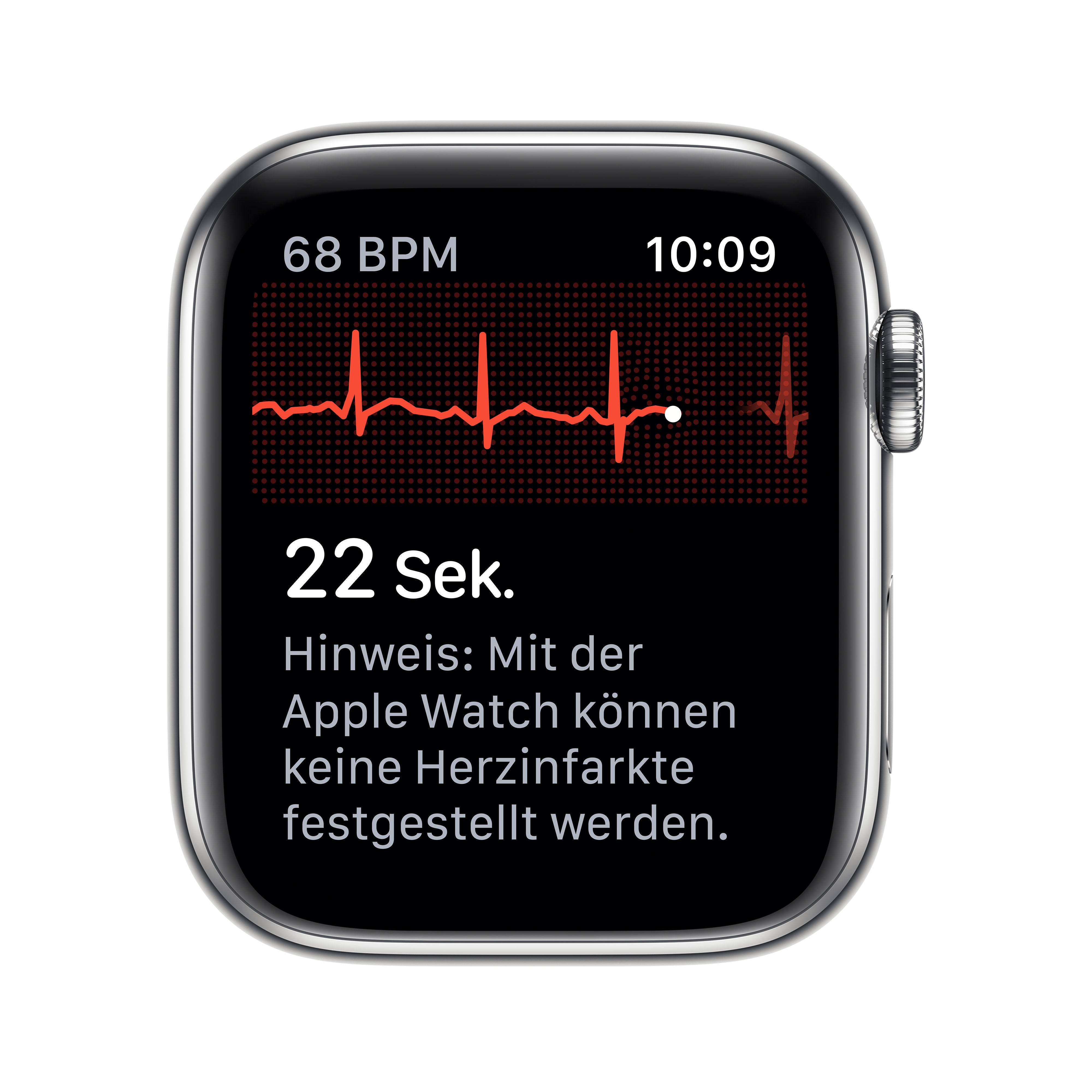 APPLE Watch Series 5 (GPS + Cellular) 44mm Smartwatch Edelstahl Fluorelastomer, 140 - 200 mm , Armband: Weiß, Gehäuse: Edelstahl