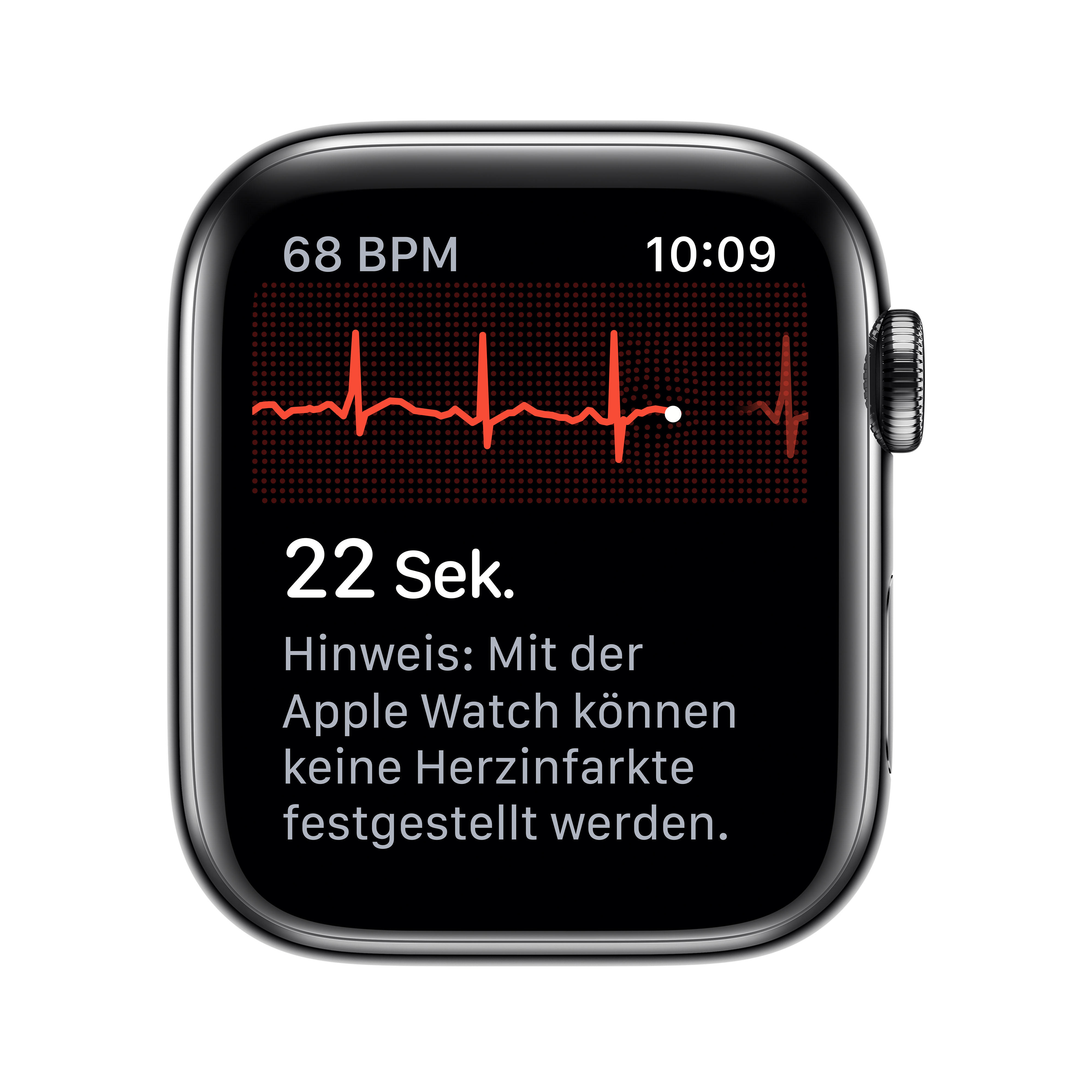 APPLE Watch Series 5 (GPS + Cellular) 44mm Smartwatch Edelstahl Fluorelastomer, 140 - 200 mm , Armband: Schwarz, Gehäuse: Edelstahl Schwarz