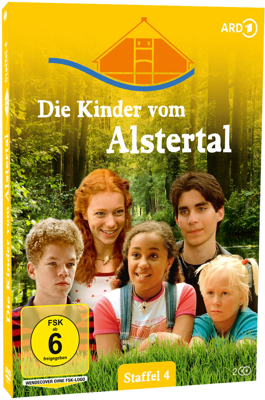 DVD-Cover, fünf Kinder, Text auf Deutsch, grüne Landschaft.