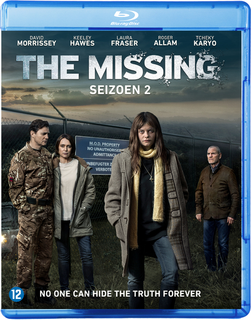 Couverture Blu-ray de The Missing Saison 2. Quatre personnes se tiennent devant une clôture.