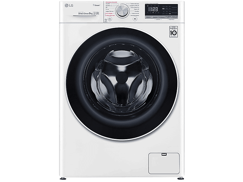 Lavadora - LG F4WV3009S6W, 9 kg, 1400 rpm, 14 programas, A+++, Blanco