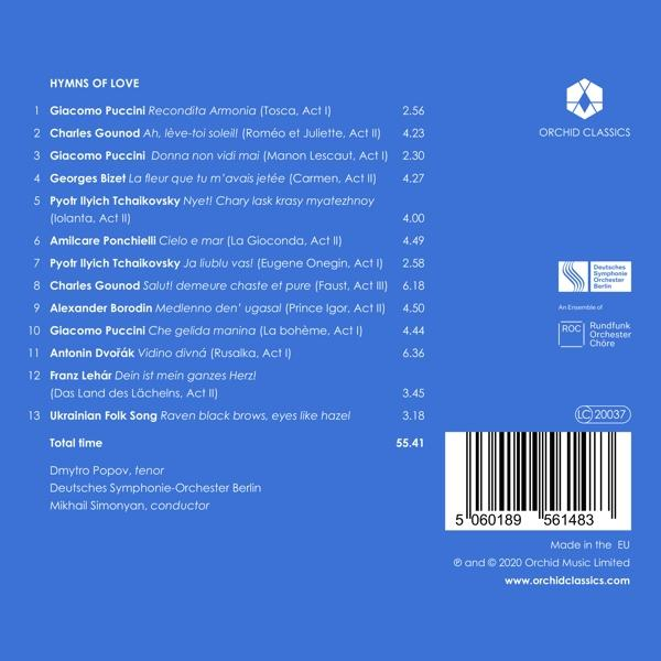 Popov,Dmytro/Simonyan,Mikhail/DSO-Berlin - Hymns of Love  - (CD)