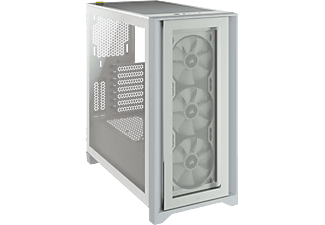 CORSAIR iCUE 4000X RGB Tempered Glass Mid-Tower - PC Gehäuse (Weiss)