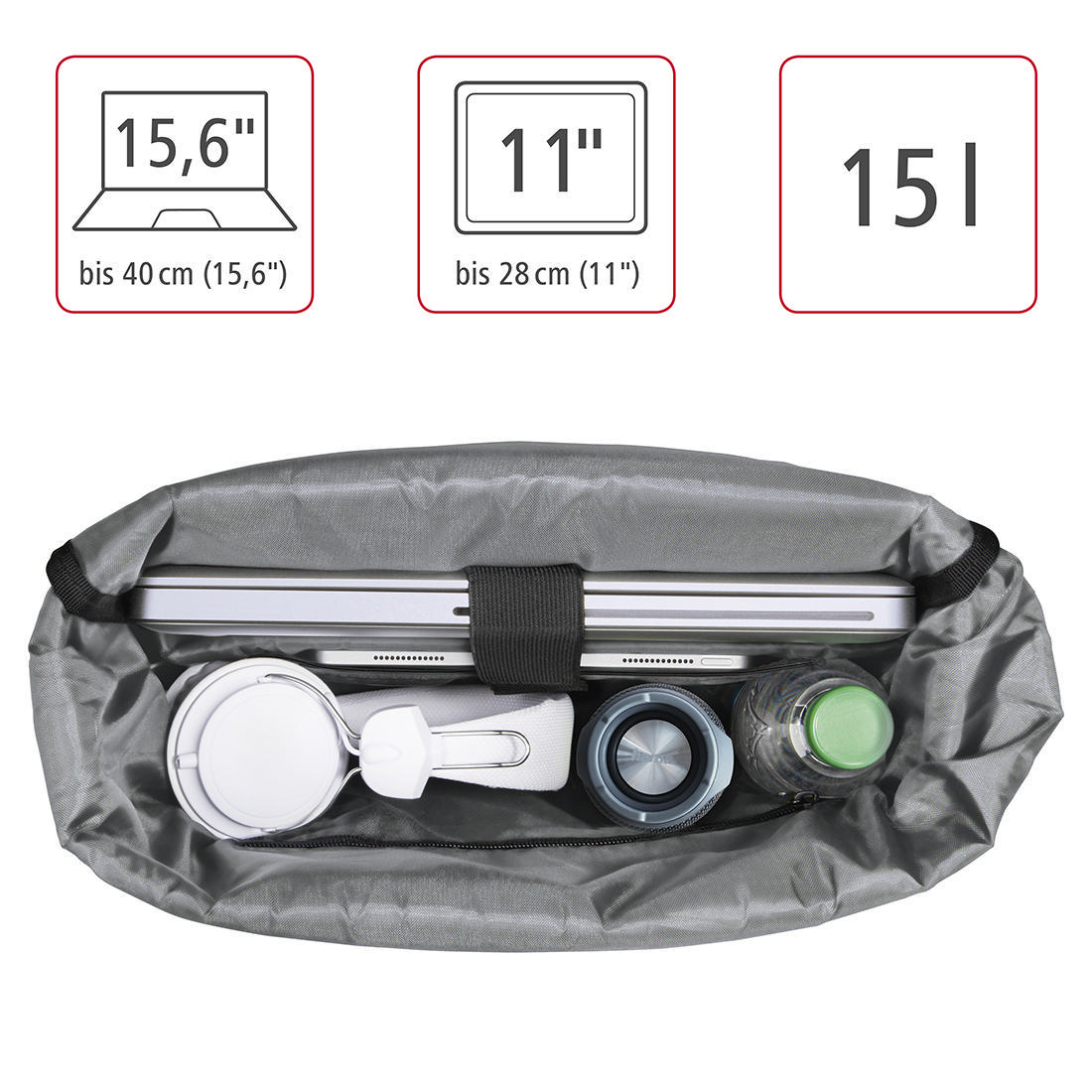 HAMA Merida 15.6 Zoll Notebook-Rucksack