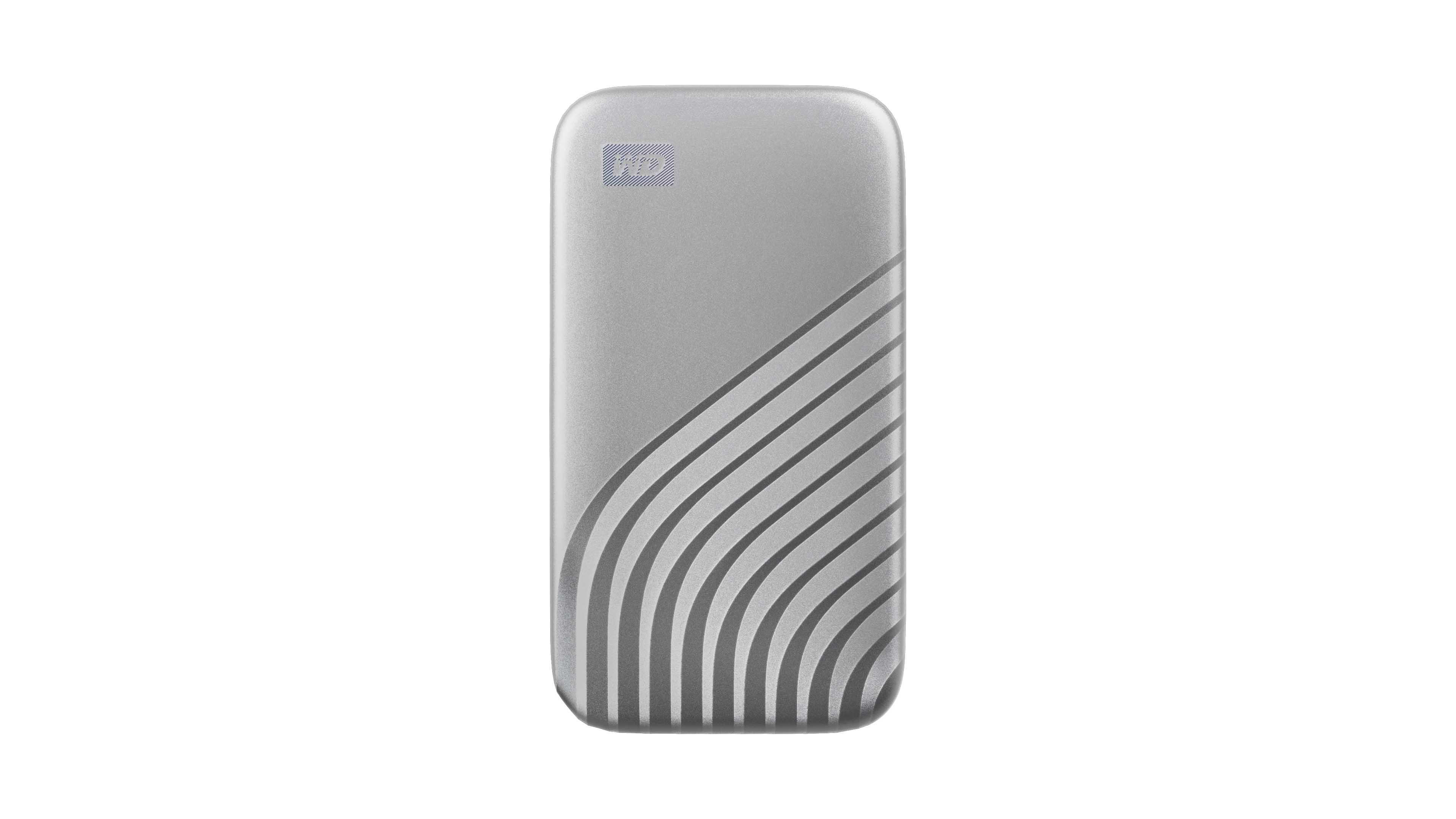 WD My Passport™ Festplatte, 500 GB SSD, 2,5 Zoll, extern, Silber
