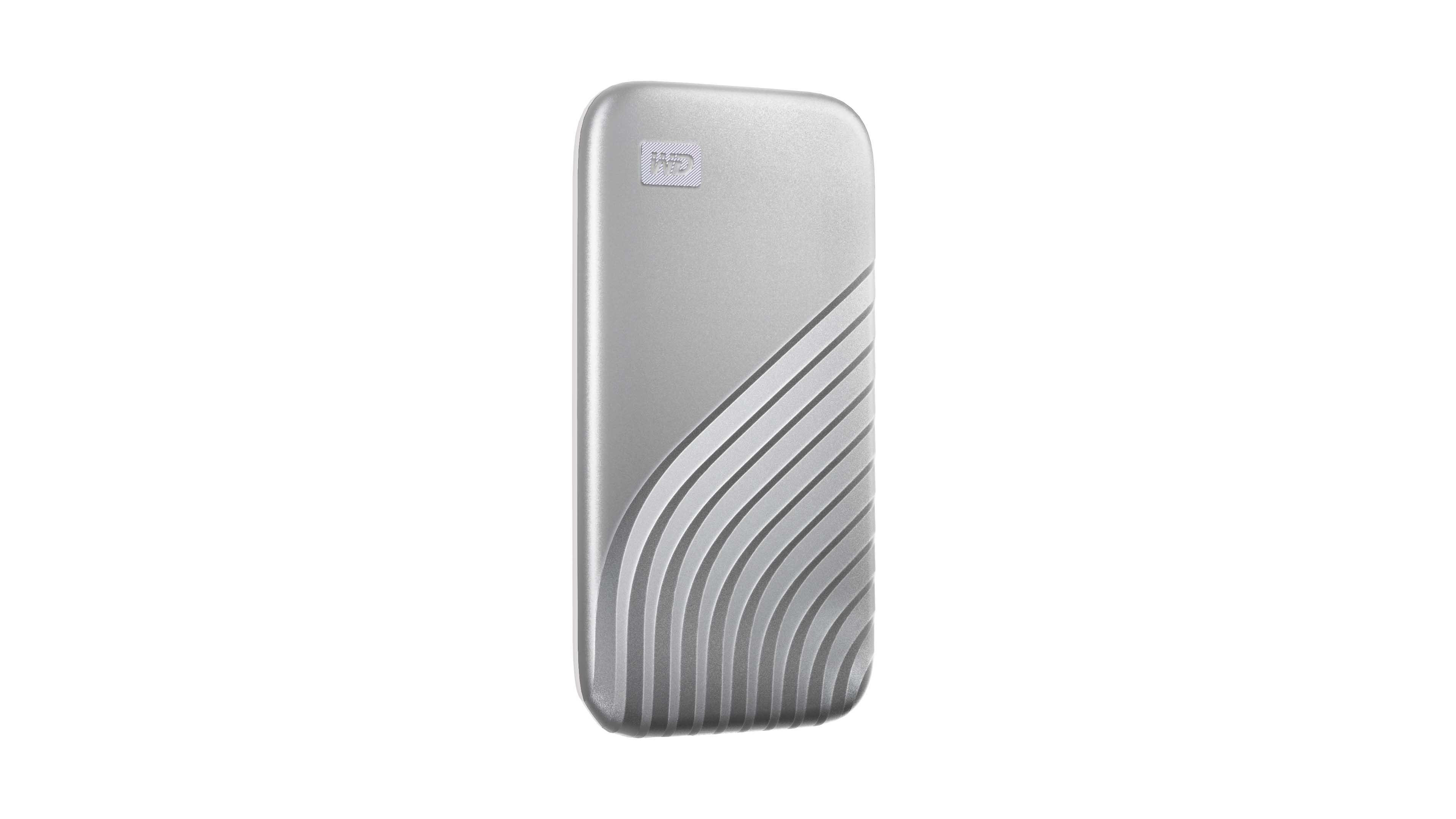 WD My Passport™ Festplatte, 500 GB SSD, 2,5 Zoll, extern, Silber