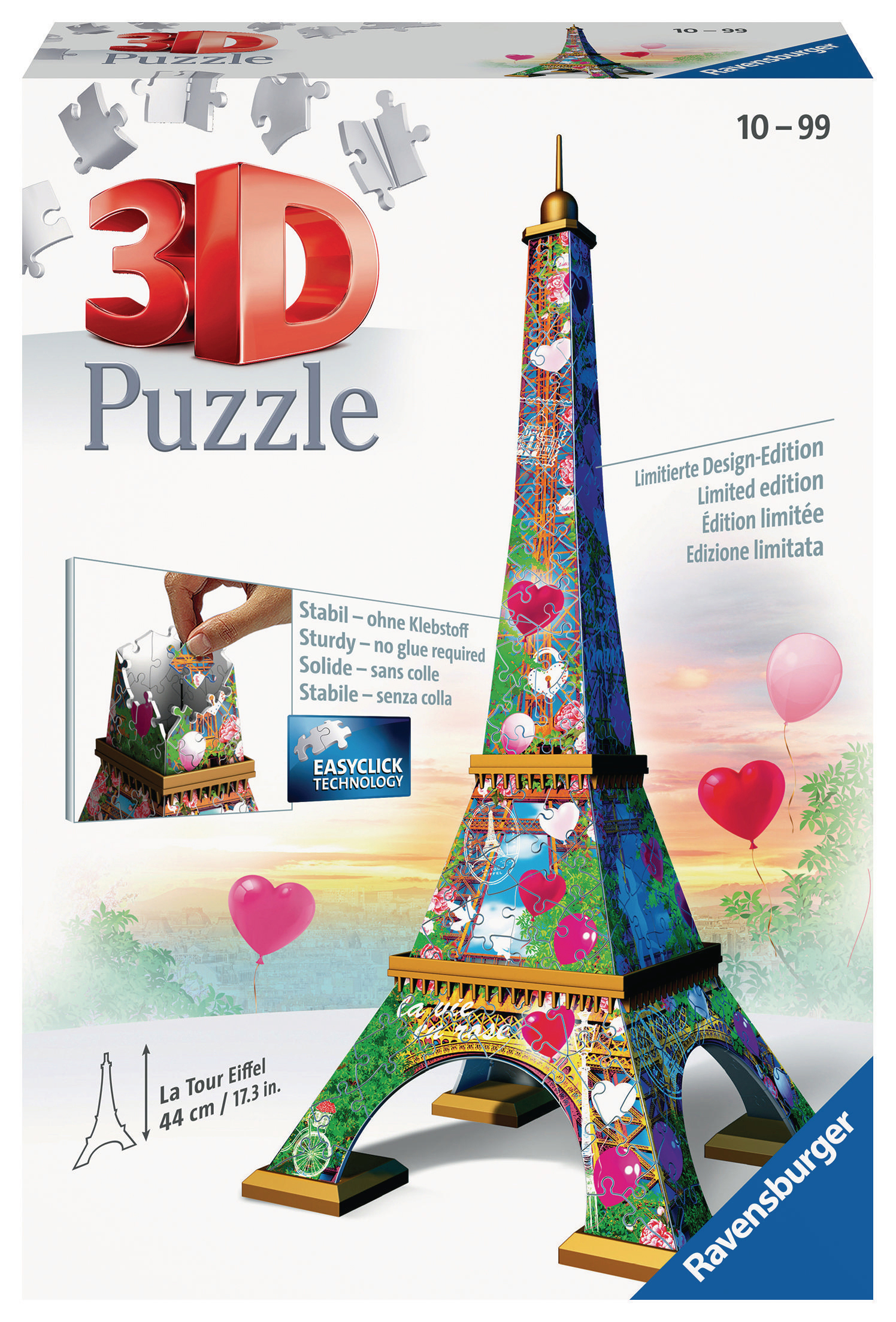 Puzzle Mehrfarbig RAVENSBURGER Love Eiffelturm 3D Edition