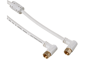 HAMA 122510 CABLE SAT 1.5M 95DB TS FC - SAT-Anschlusskabel (Weiss/Gold)