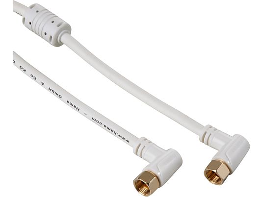 HAMA 122510 CABLE SAT 1.5M 95DB TS FC - Câble de connexion SAT (Blanc/Or)