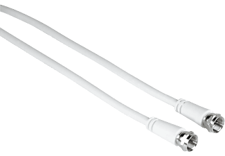 HAMA 11925 CABLE SAT 1.5M 85DB - SAT-Anschlusskabel (Weiss/Silber)