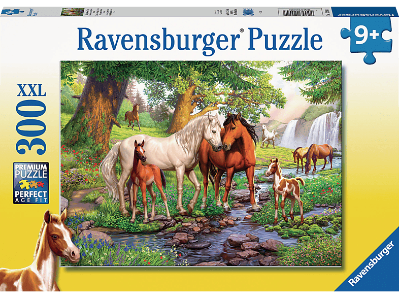 Mehrfarbig Wildpferde Puzzle RAVENSBURGER Fluss am